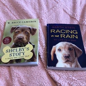 Two dog story books fine condition authors are w.Bruce Cameron and Garth stein